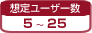 想定ユーザ数5～25人